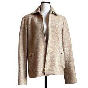 Carlisle VTG‎ Luxury Wool Tweed Blazer Jacket w/Buttons Women's Size 8 ($450!)
